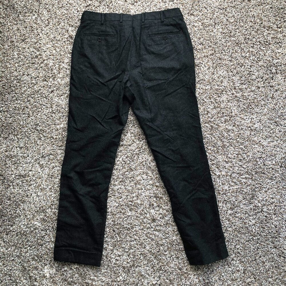 (NWOT) Proper Cloth - Allen Charcoal Wool Flannel Trouser - Picture 4 of 6